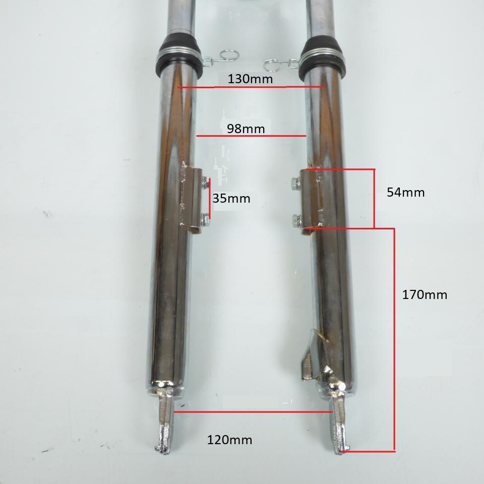 Fourche chromé et grise pour mobylette Peugeot 103 SP Ø26mm Neuf