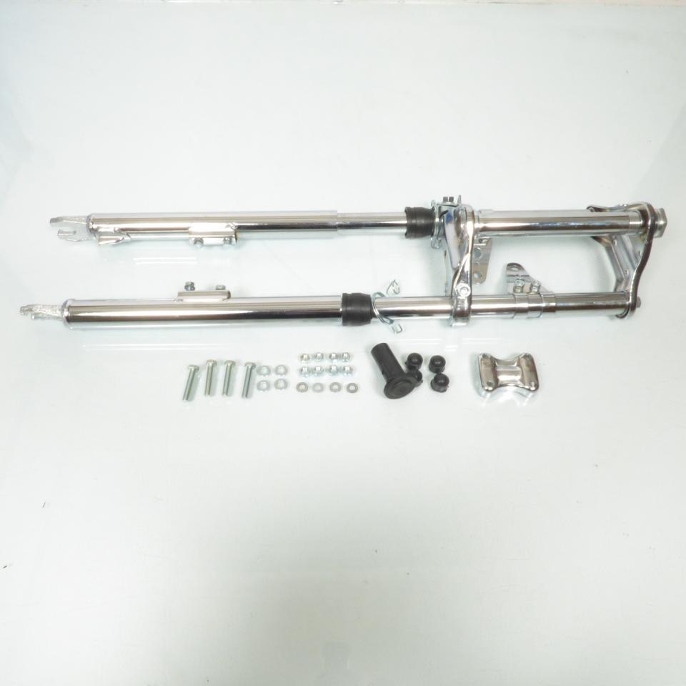 Fourche chromé et grise pour mobylette Peugeot 103 SP Ø26mm Neuf