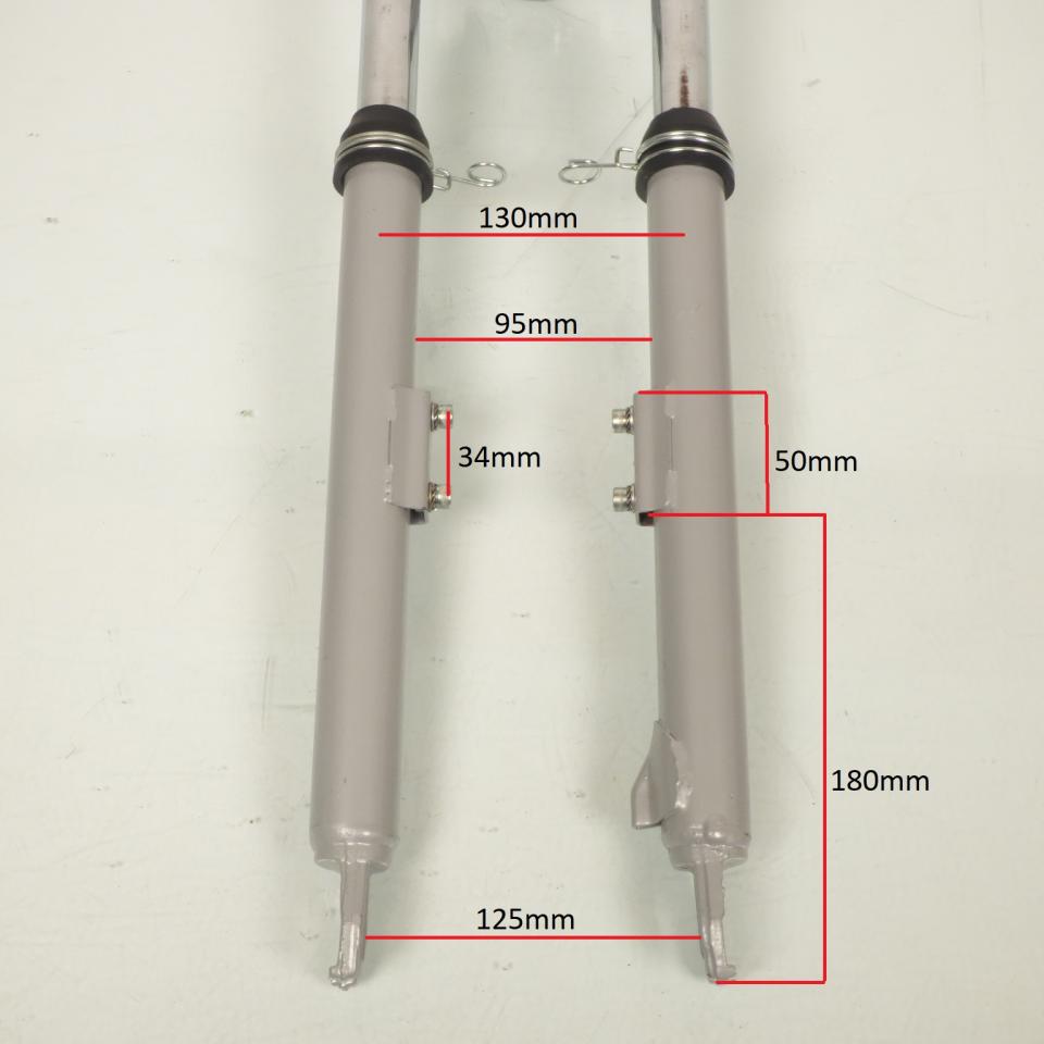 Fourche grise suspension avant pour mobylette Peugeot 103 SP Ø26mm Neuf