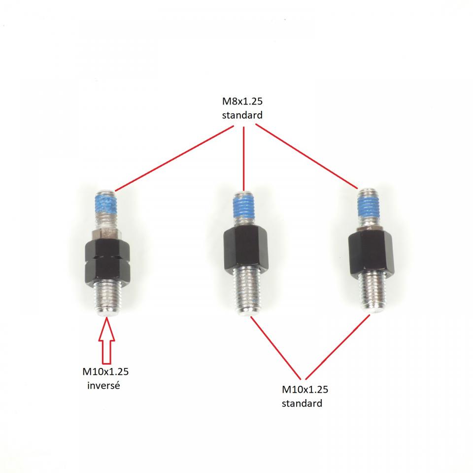 Adaptateur de rétroviseur BCD pour moto M10x1.25L / M10x1.25 Neuf