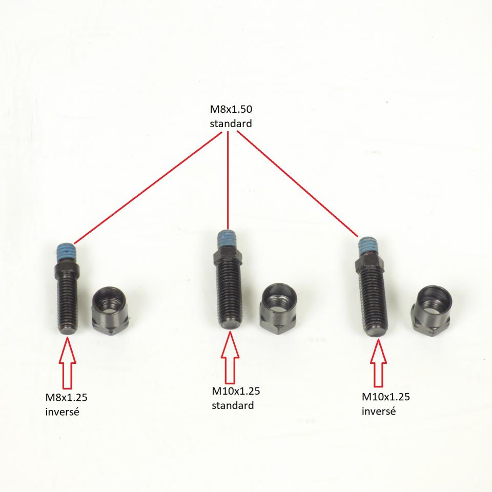 Adaptateur de rétroviseur pour moto M8x1.25L / M10x1.25 / M10x1.25L Neuf