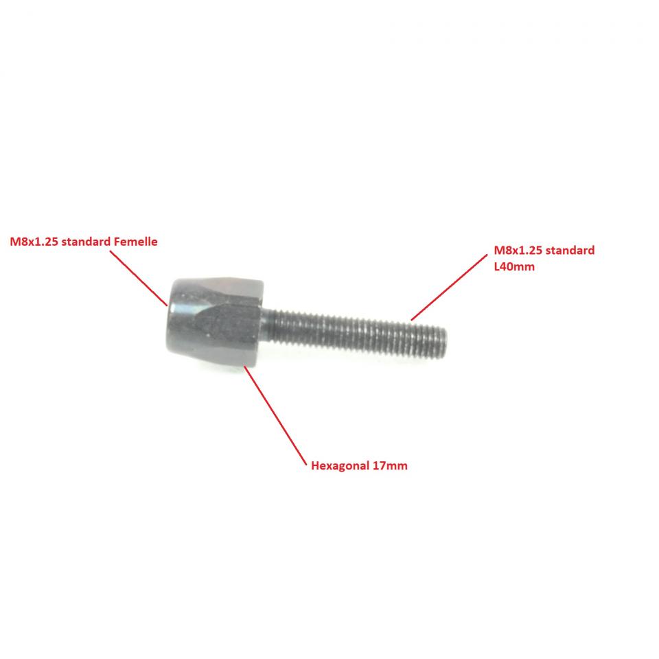 Adaptateur rétroviseur M8x1.25 femelle M8 mâle std pour deux roues moto scooter