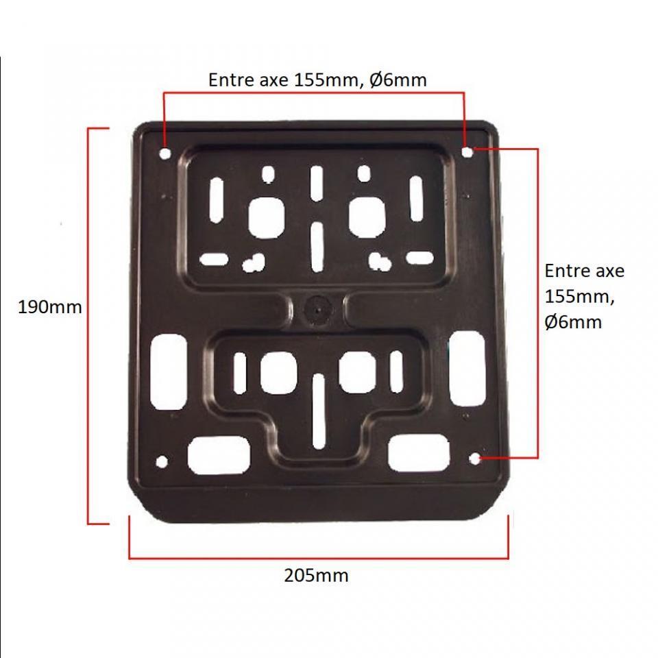 Support de plaque d immatriculation RMS pour moto 190x205mm Neuf