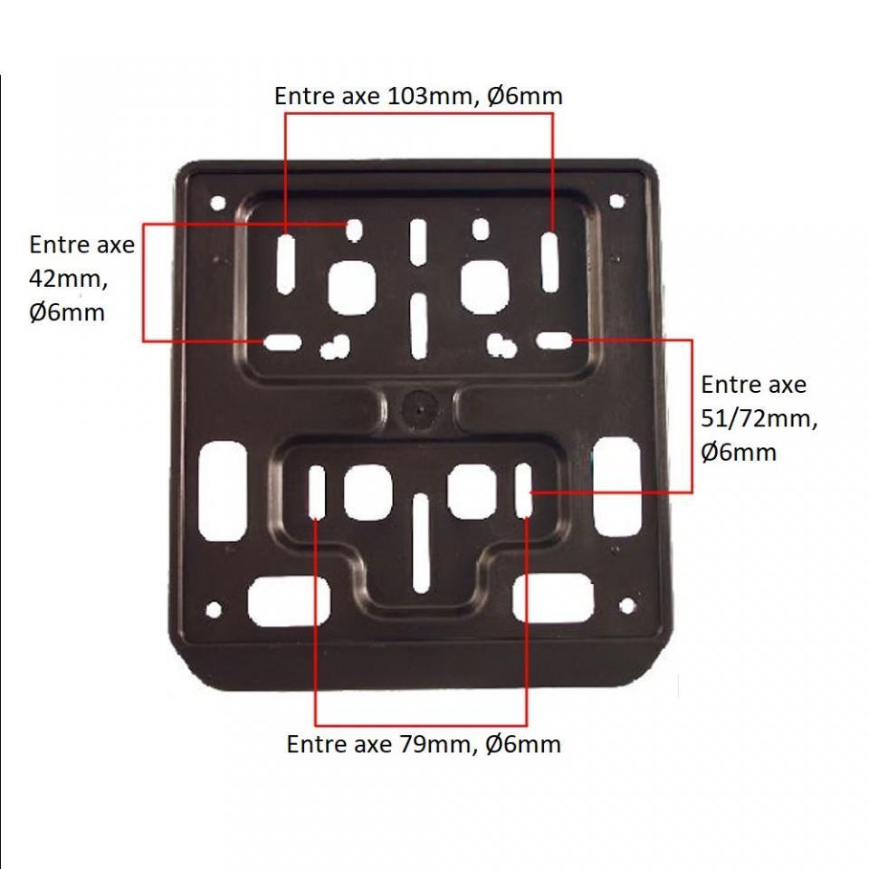 Support de plaque d immatriculation RMS pour moto 190x205mm Neuf