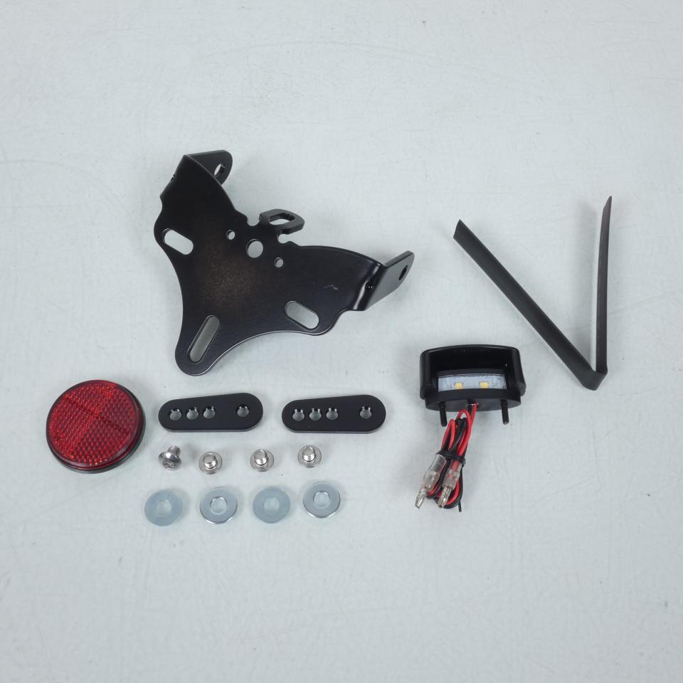 Support de plaque d'immatriculation R&G pour moto Yamaha 125 Dt R LP0055BK Leds