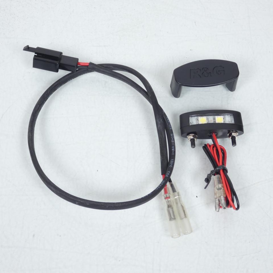 Support plaque immatriculation éclairage Led R&G pour moto Kawasaki 1000 KLZ VERSYS ABS 2012 à 2018 LP0117BK Neuf