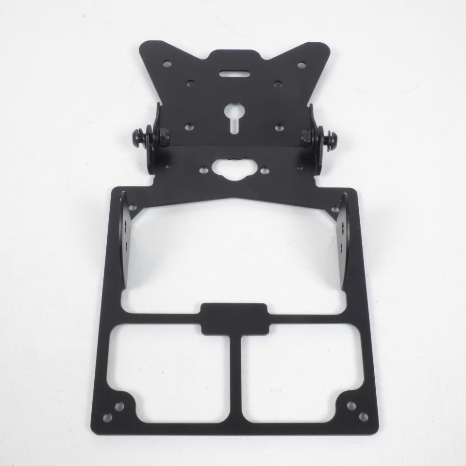 Support de plaque d immatriculation One repliable en aluminium noir pour moto Neuf