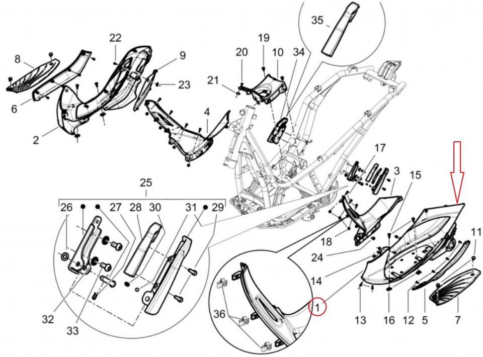 Marche pied gauche pour scooter Piaggio 125 Beverly 4T 672624000C 7898850 Neuf