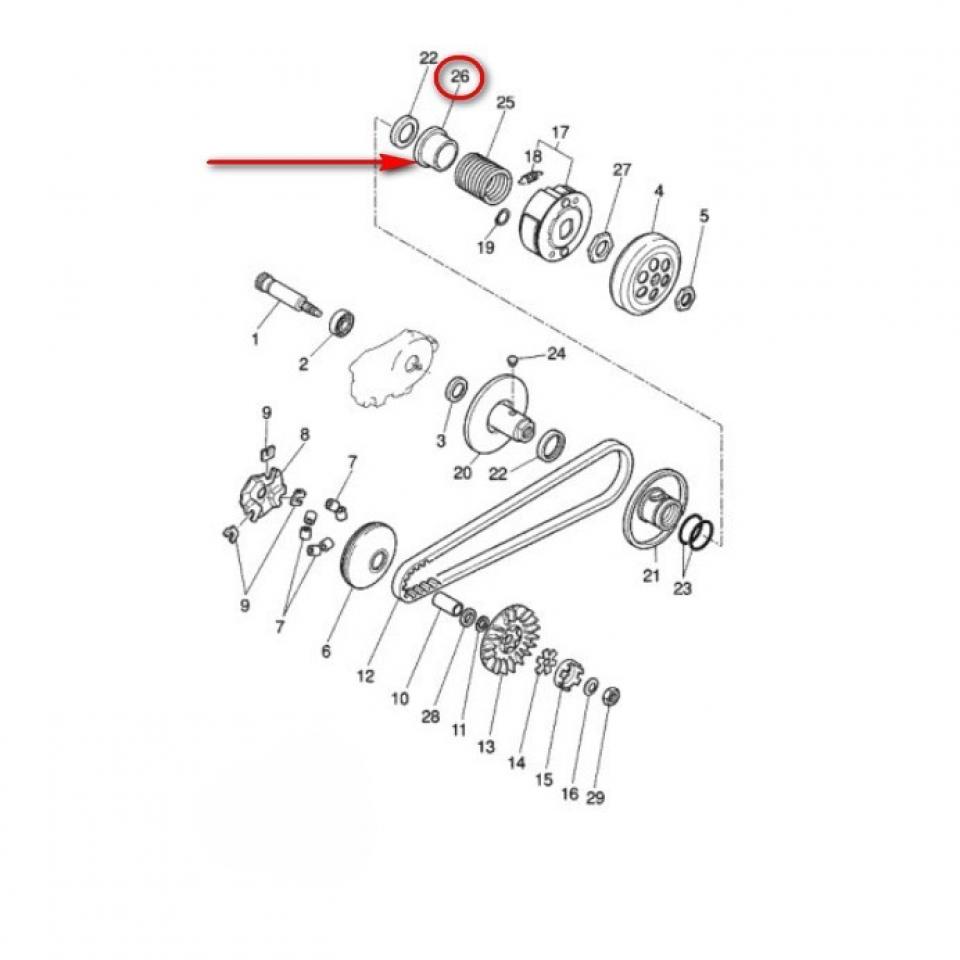 Correcteur de couple origine pour scooter MBK 50 Ovetto 5BR-E7684-00 Neuf