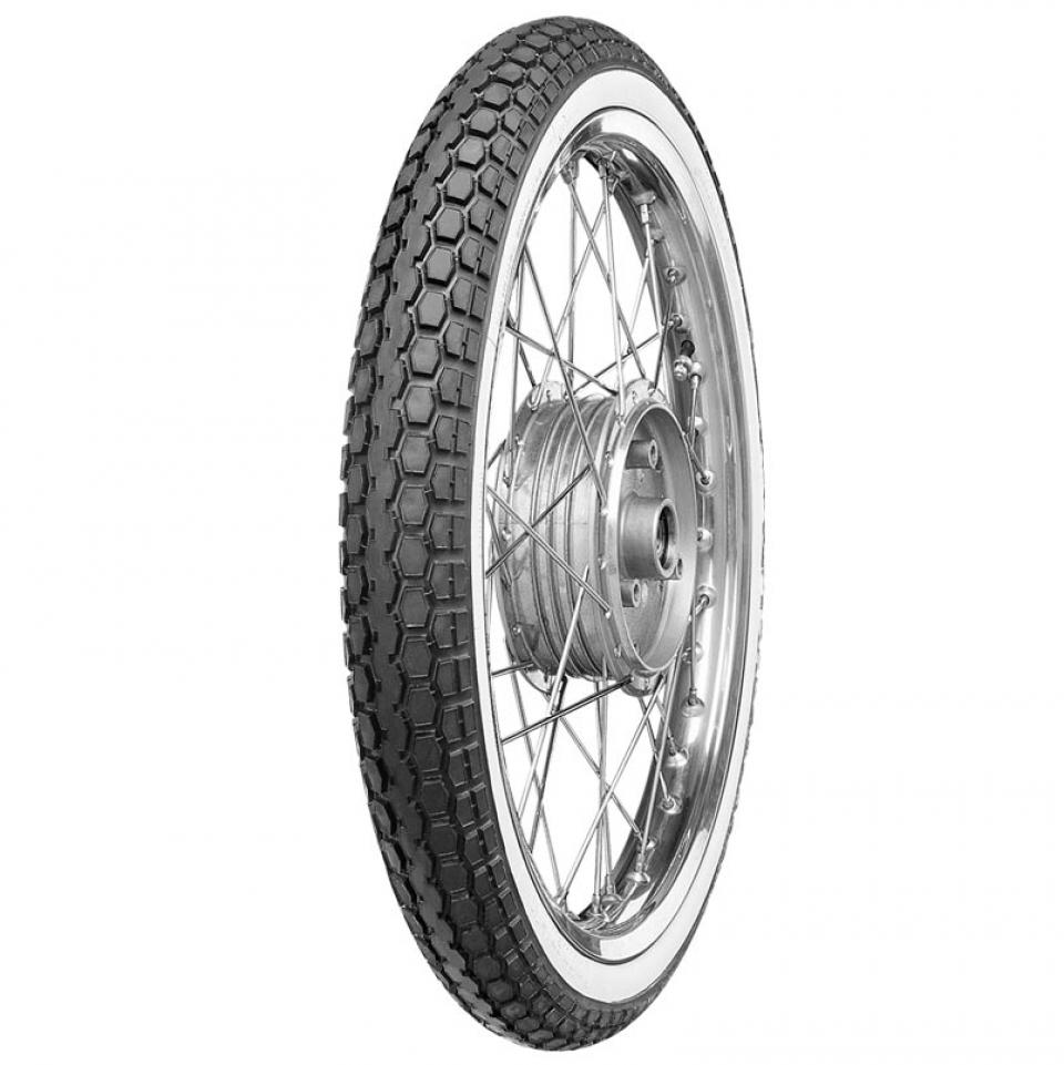 Pneu 2.00-19 2x19 (23x2) Continental KKS10WW flanc blanc pour mobylette cyclo