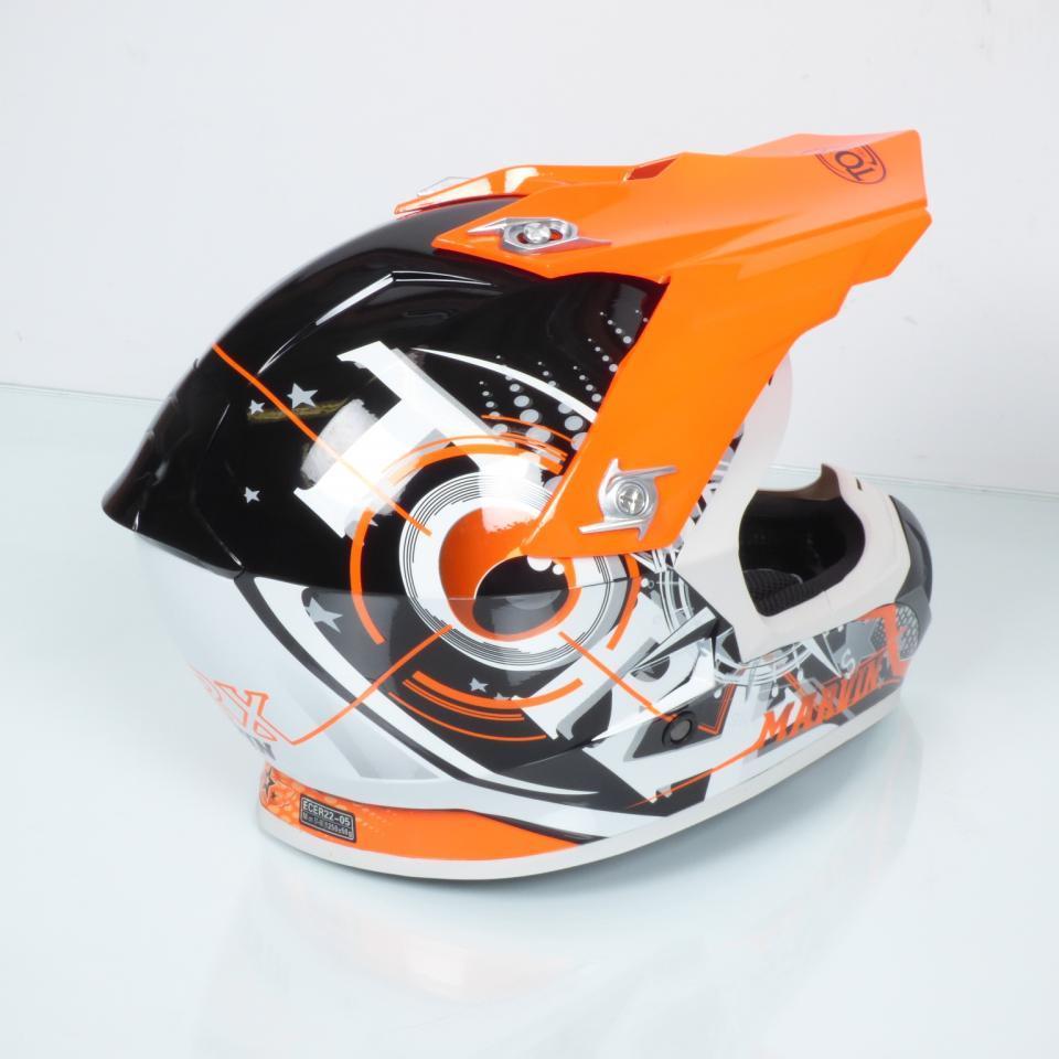 Casque homme / femme Torx Taille L Marvin 3 Eyes Orange Grey pour moto cross TT