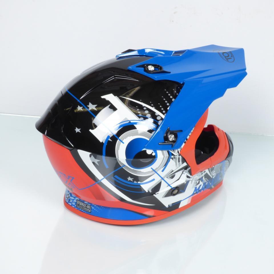 Casque pour moto cross enduro Torx Marvin Eyes Blue/Red Taille S bleu rouge noir