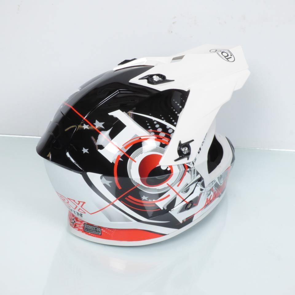 Casque pour moto cross Torx Marvin Eyes White Grey Taille XXL blanc gris noir