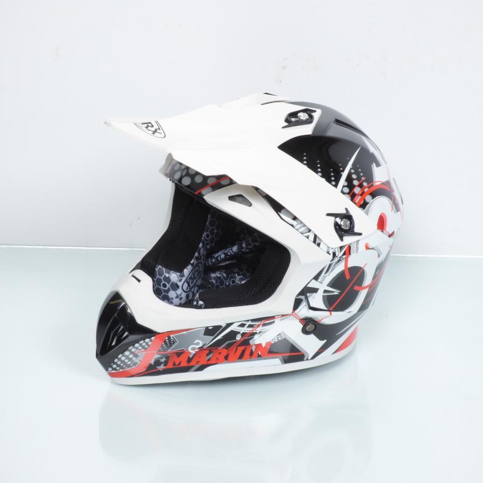 Casque pour moto cross Torx Marvin Eyes White Grey Taille XXL blanc gris noir