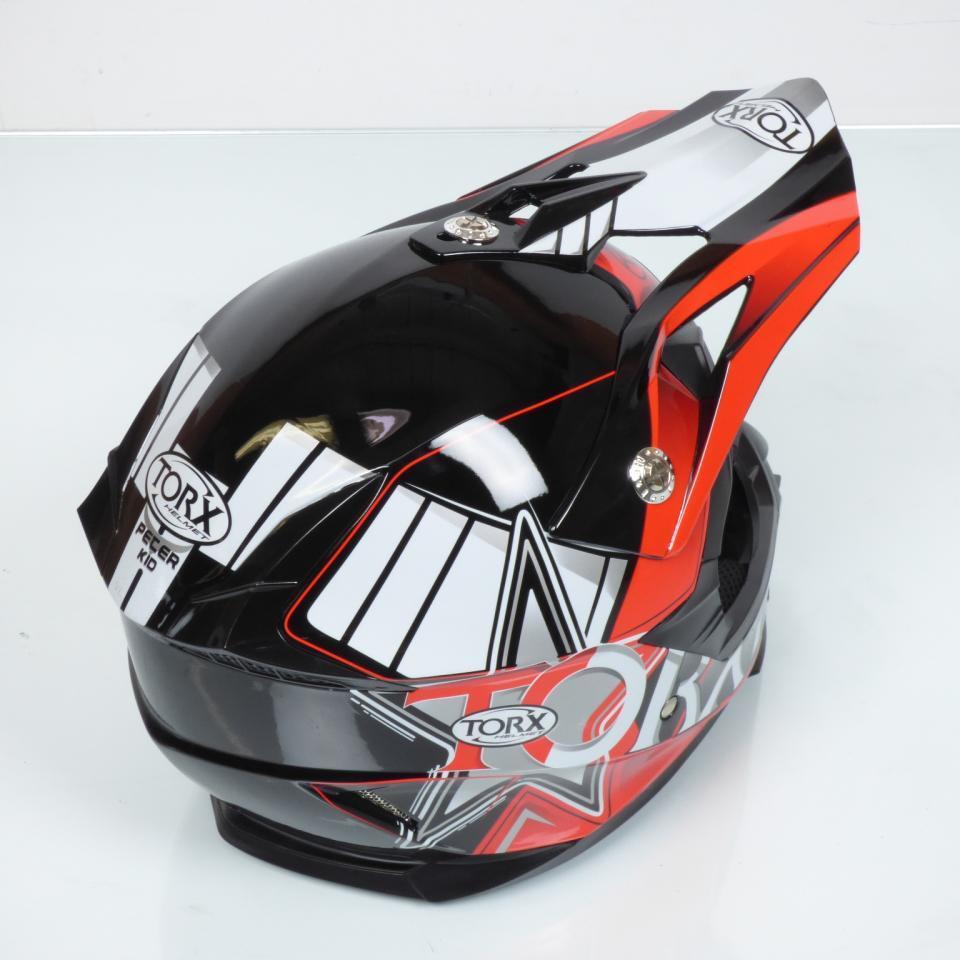 Casque intégral de motocross rouge pour enfant Torx Peter blue Taille M Neuf