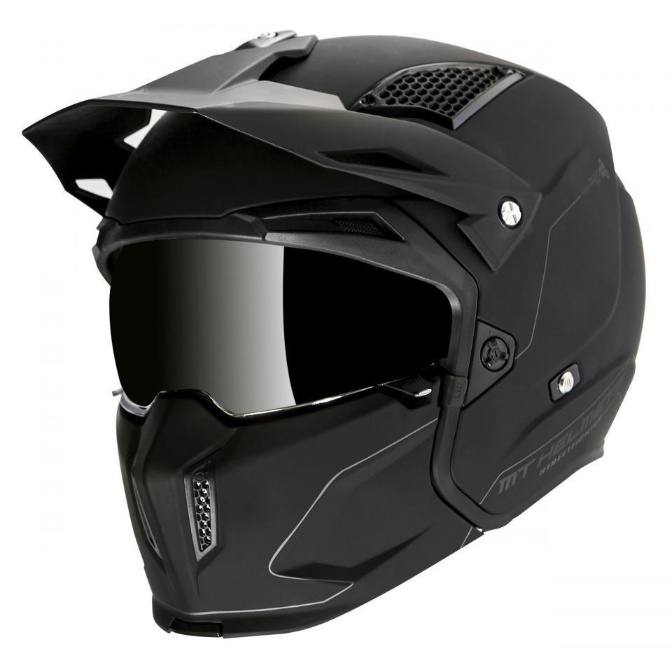 Casque moto cross avec mentonnière amovible MT Helmets Streetfighter SV Taille XS 53-54cm pour moto street