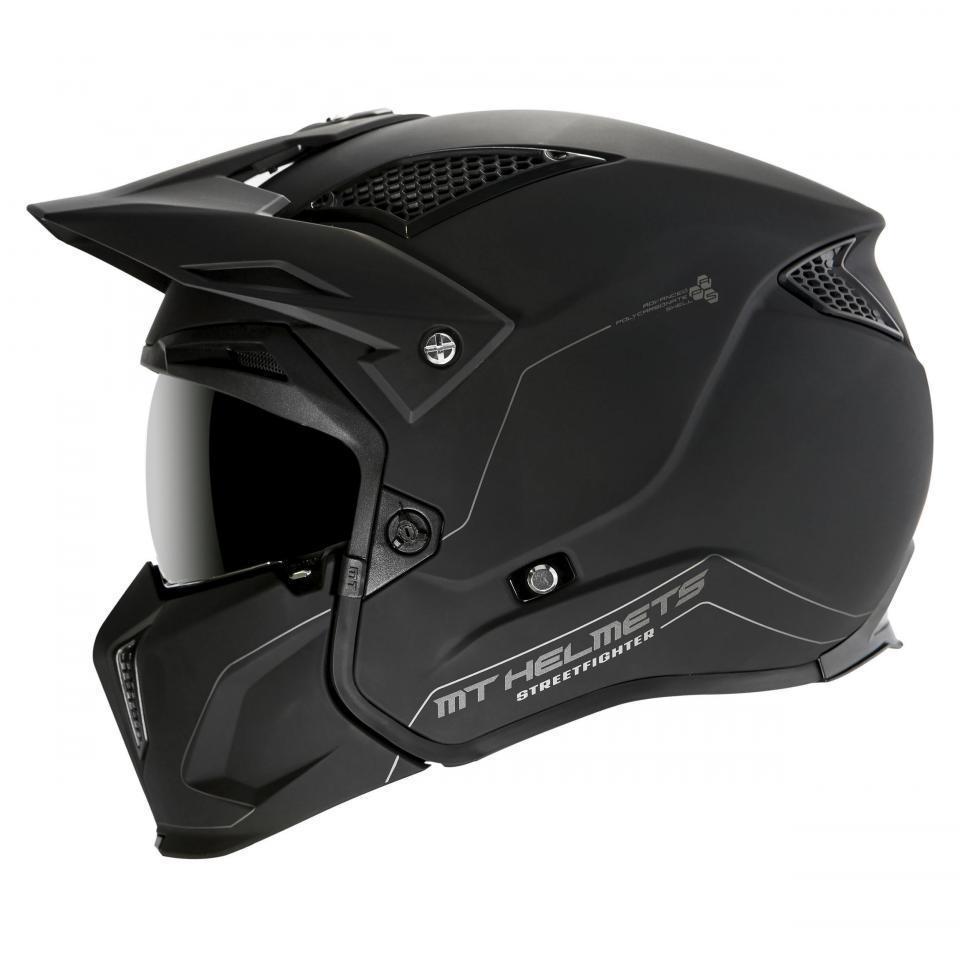 Casque moto cross avec mentonnière amovible MT Helmets Streetfighter SV Taille XS 53-54cm pour moto street