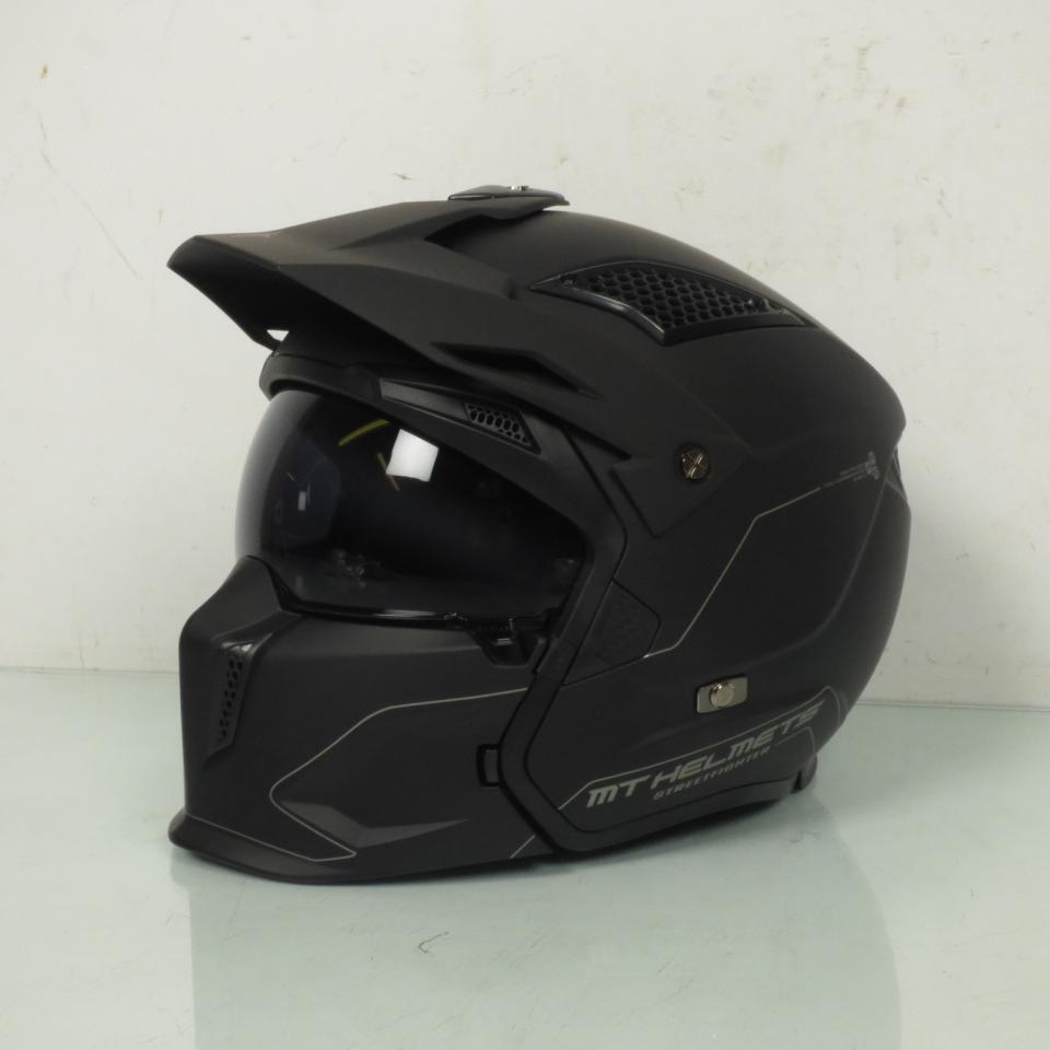 Casque moto cross avec mentonnière amovible MT Helmets Streetfighter SV Taille XS 53-54cm pour moto street