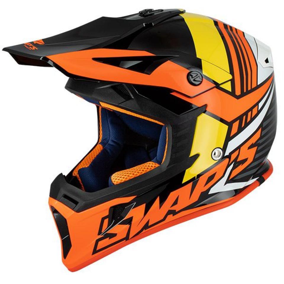 Casque cross orange noir Swap's Taille XS S818 Neuf pour moto cross enduro TT