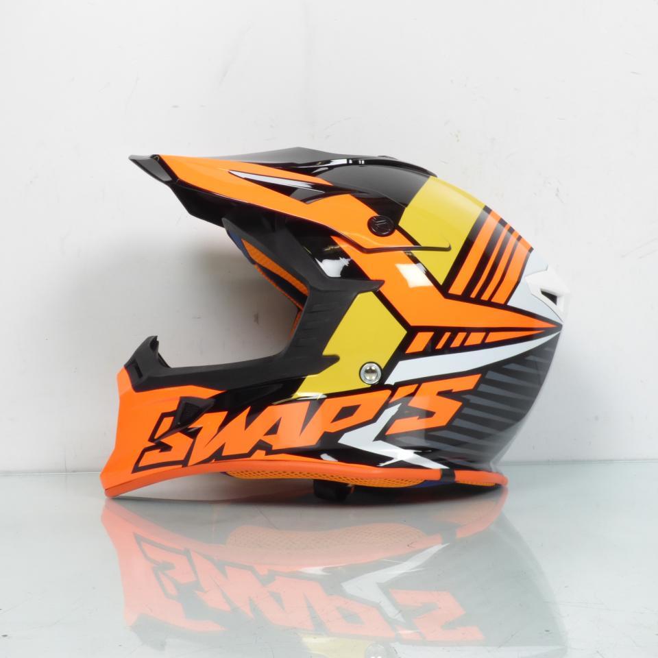 Casque cross orange noir Swap's Taille XS S818 Neuf pour moto cross enduro TT