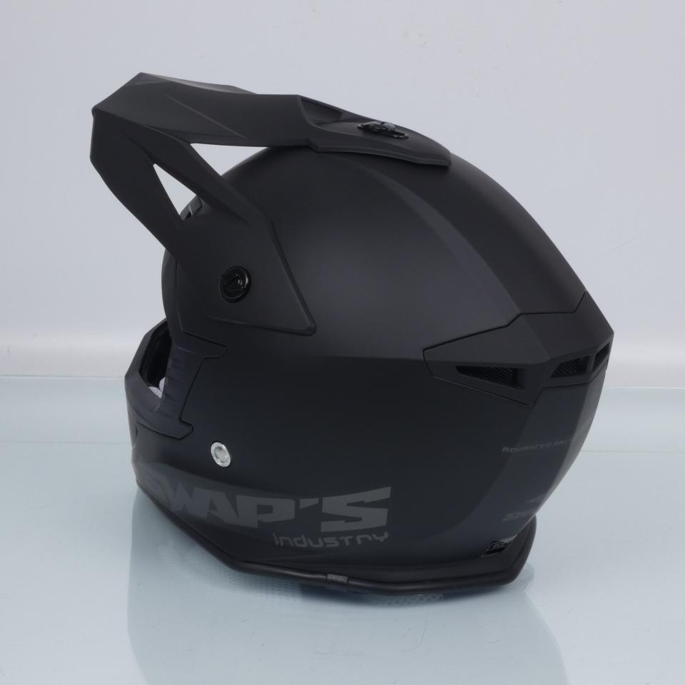 Casque pour moto cross Swaps Blur S818 noir mat taille S 55-56cm supermotard Neuf