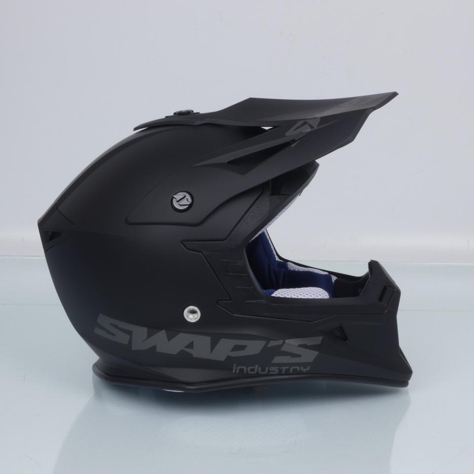 Casque pour moto cross Swaps Blur S818 noir mat taille S 55-56cm supermotard Neuf