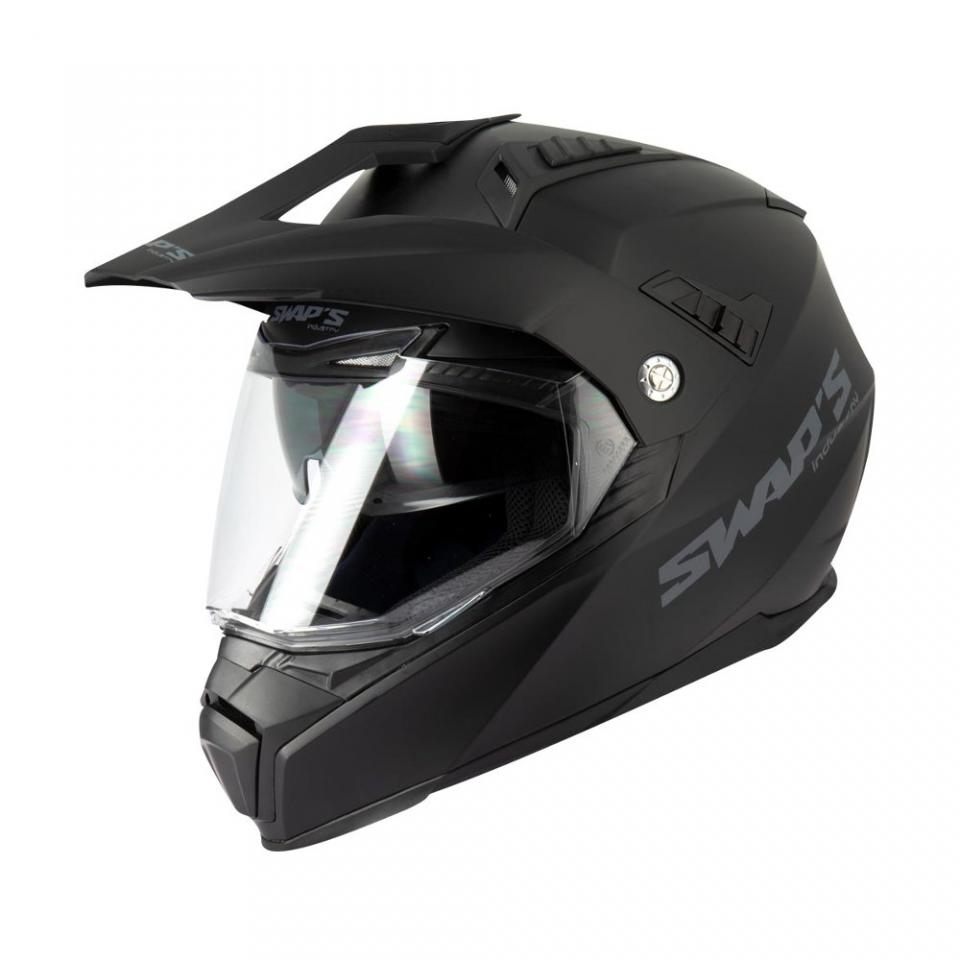 Casque pour moto cross trail Swaps Enduro S789 Crux noir mat Taille XXL 63-64cm Neuf