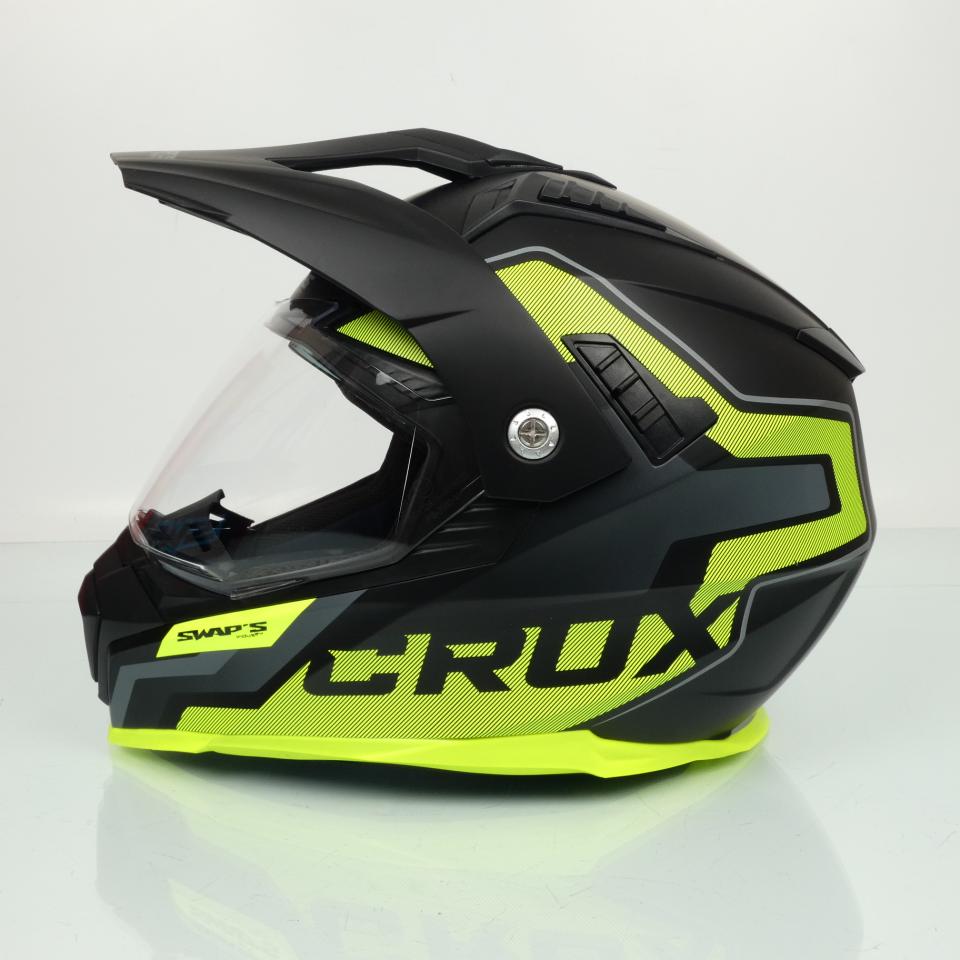 Casque Swaps Enduro S789 Crux noir jaune Taille M 57-58cm pour moto Neuf destock