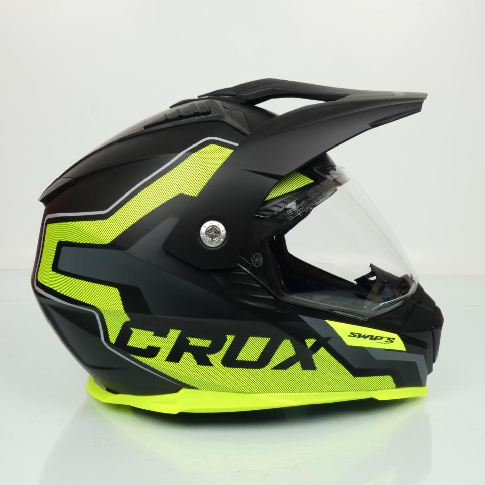 Casque Swaps Enduro S789 Crux noir jaune Taille M 57-58cm pour moto Neuf destock