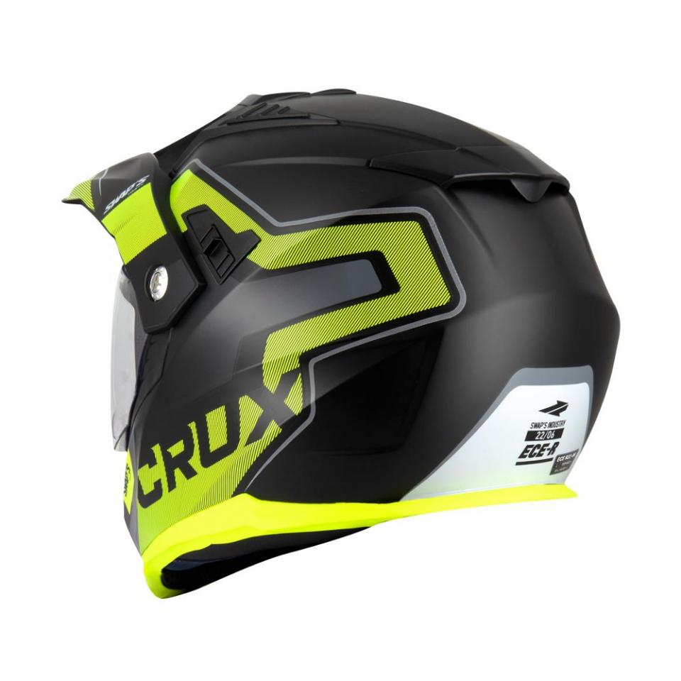 Casque Swaps Enduro S789 Crux noir jaune Taille M 57-58cm pour moto Neuf destock