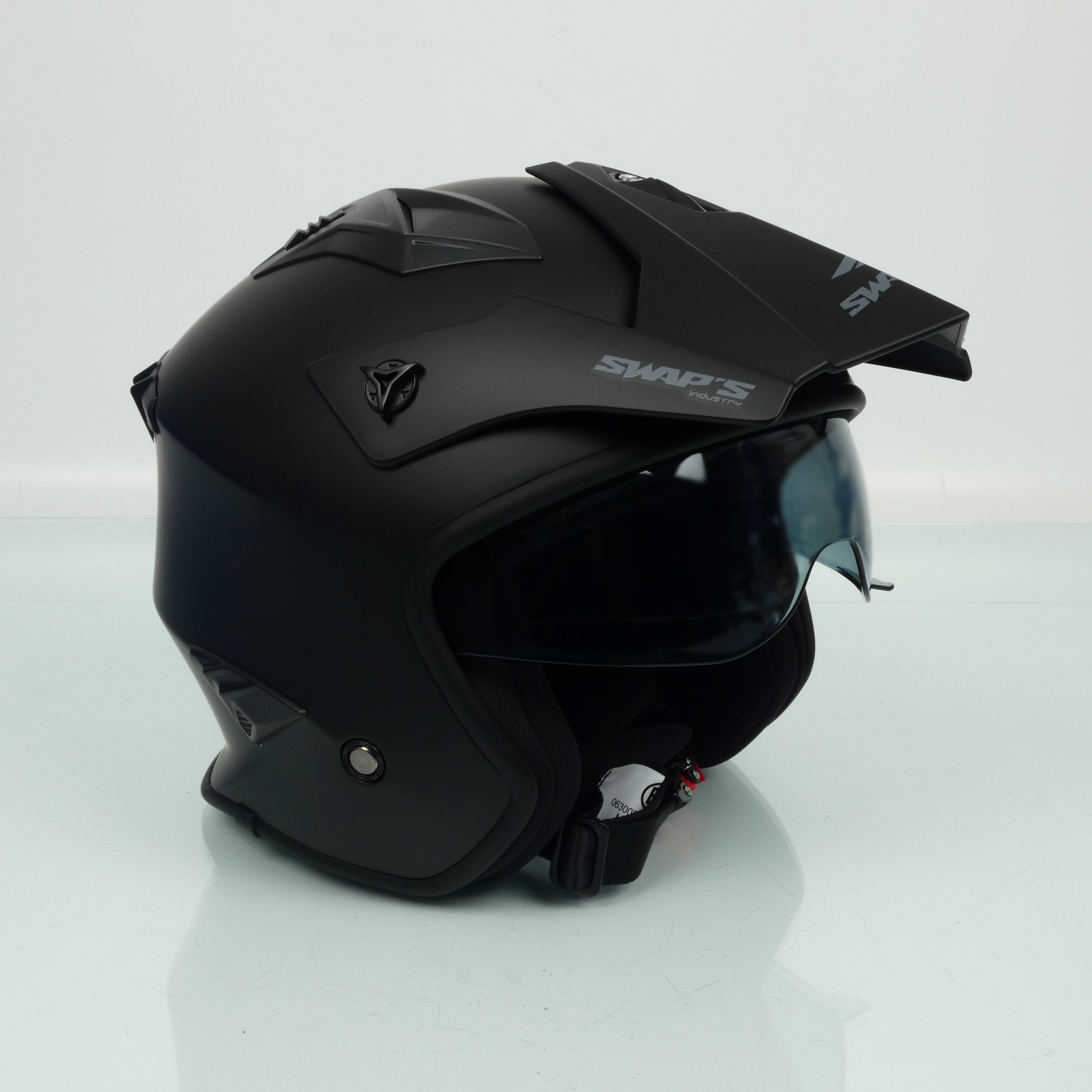 Casque Swaps Trooper S769 noir mat pour moto trial quad Taille XS 53-54cm Neuf