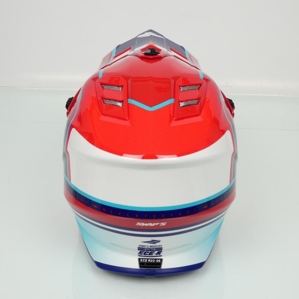 Casque de moto cross rouge pour enfant Taille M 49-50cm Swaps S886 Rock'it RED