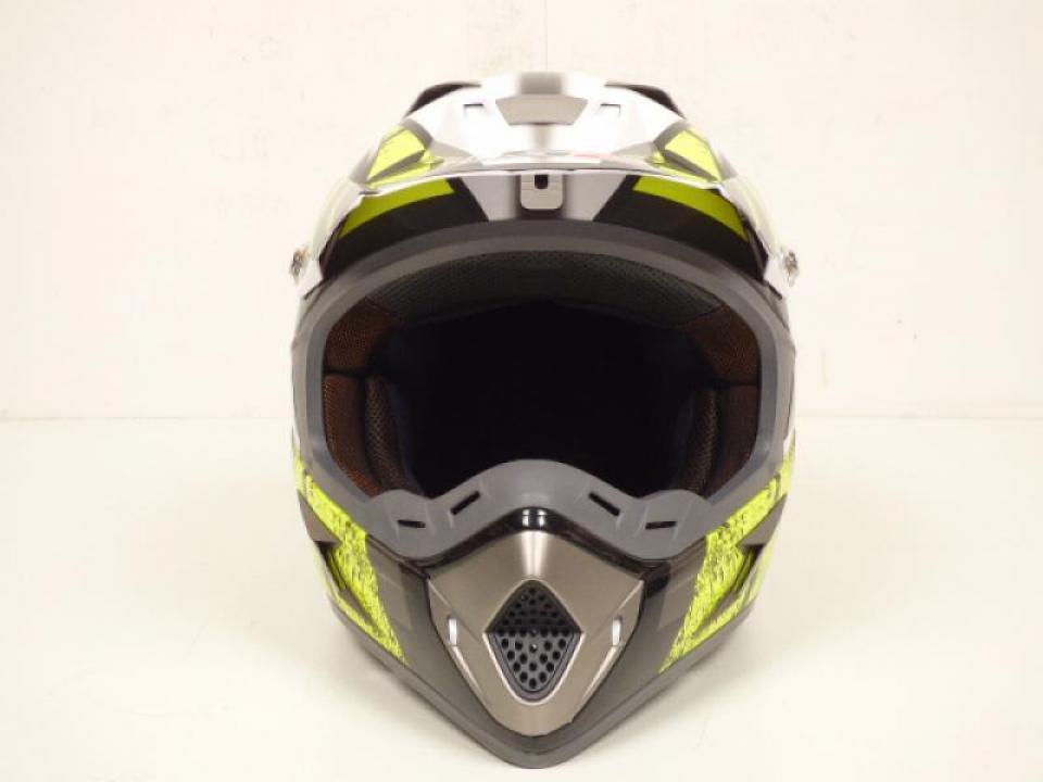 Casque pour moto LS2 Helmets Taille M MX433 STRIPE Neuf coloris blanc noir jaune fluo brillant