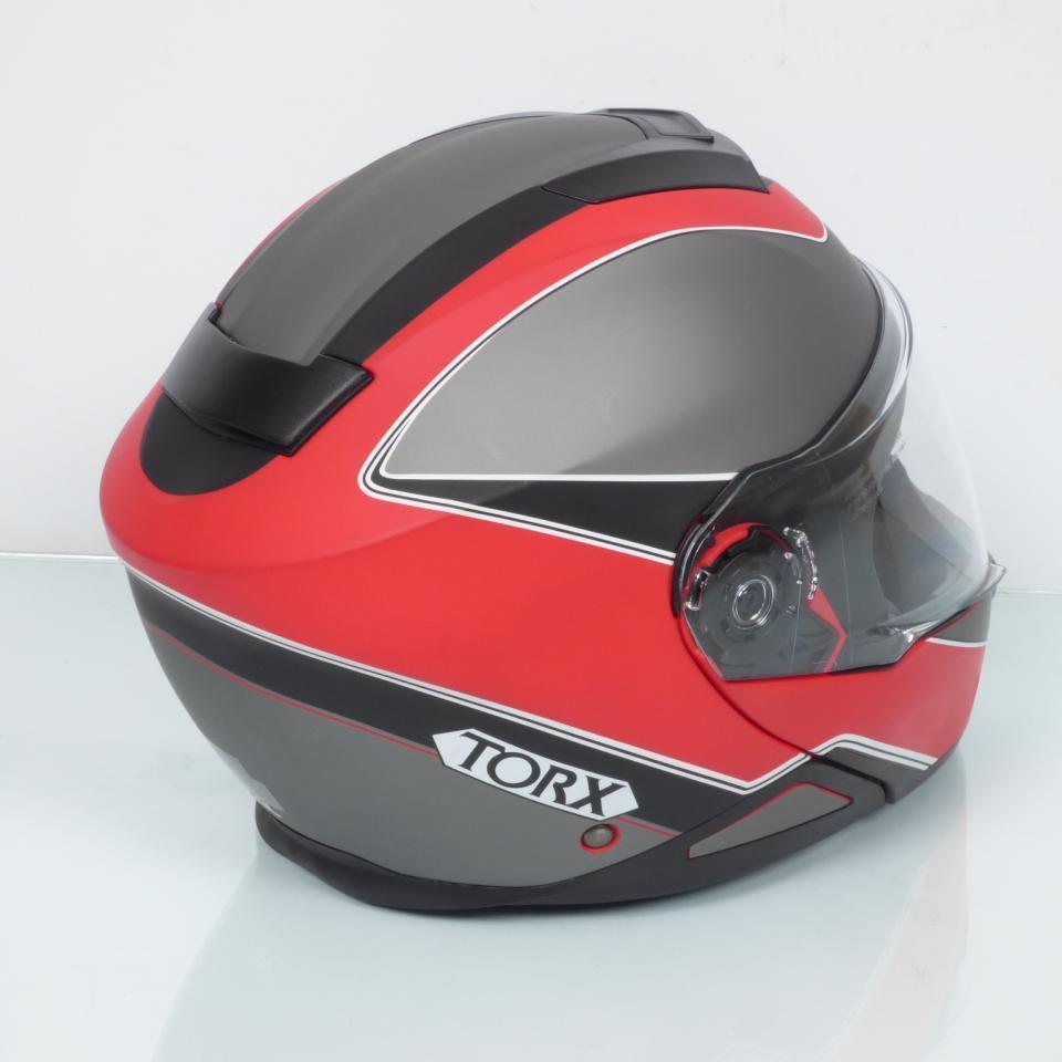 Casque moto modulable rouge et gris mat Torx Neil 2 Trip Red Taille XXL 63-64cm