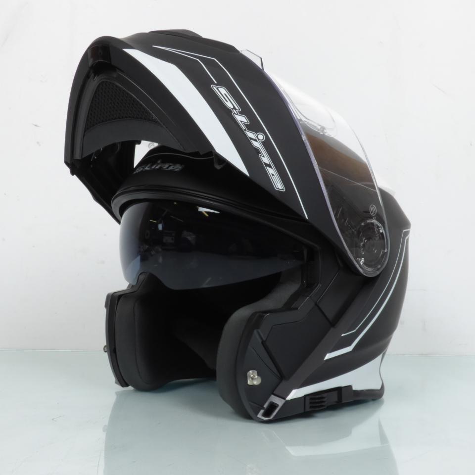 Casque intégral modulable noir mat S-Line S550 pour homme femme Taille M 57-58cm