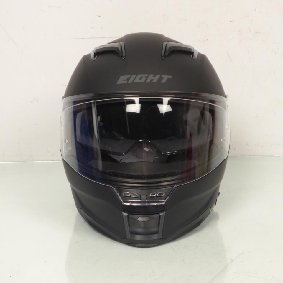 Casque intégral noir mat Taille XL 61-62cm pour homme femme Eight VENGE R S442