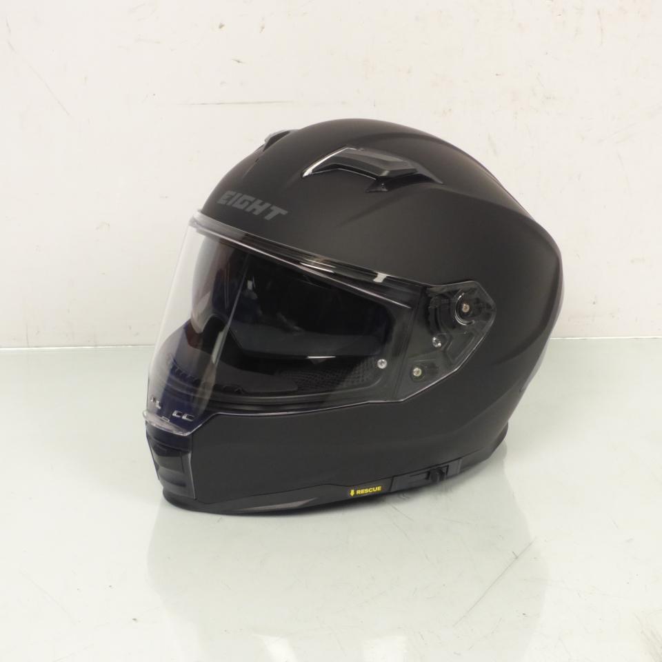 Casque intégral noir mat Taille XL 61-62cm pour homme femme Eight VENGE R S442