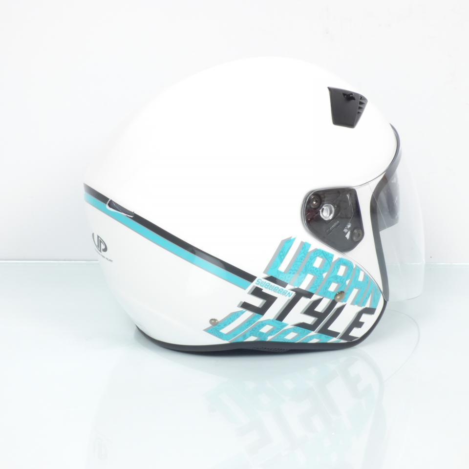 Casque UP pour moto UP Taille M Suburban White Shiny blue Neuf