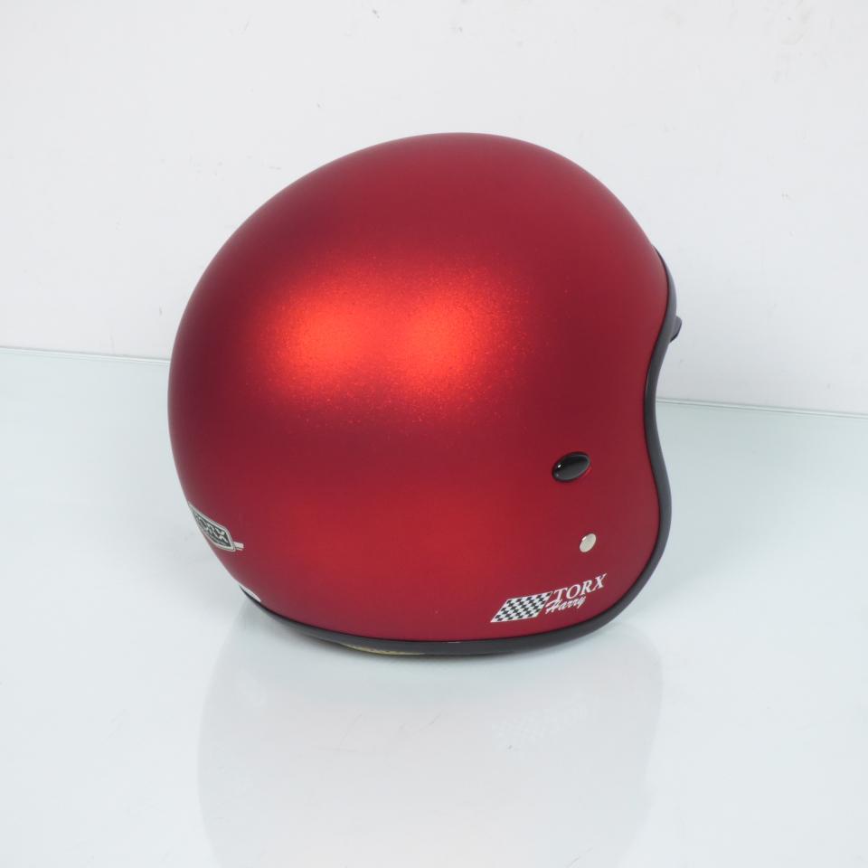 Casque jet pour homme / femme Torx Taille XL Harry Glitter Matt rouge mat Neuf