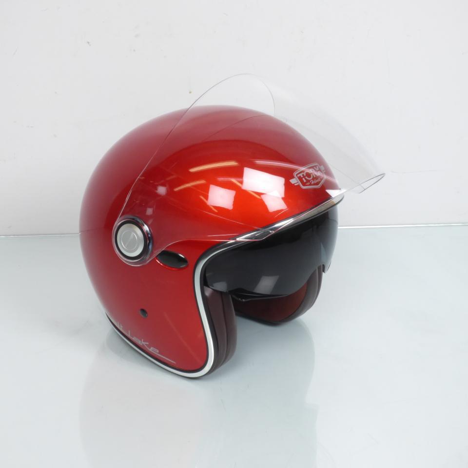 Casque jet homme femme Taille L 59-60 Torx Salt Lake Rainbow Red Gloss neuf