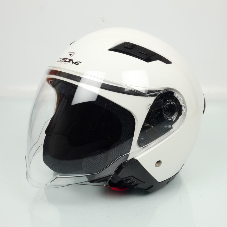 Casque jet Osone S760 blanc brillant Taille S 55-56cm pour moto scooter Neuf
