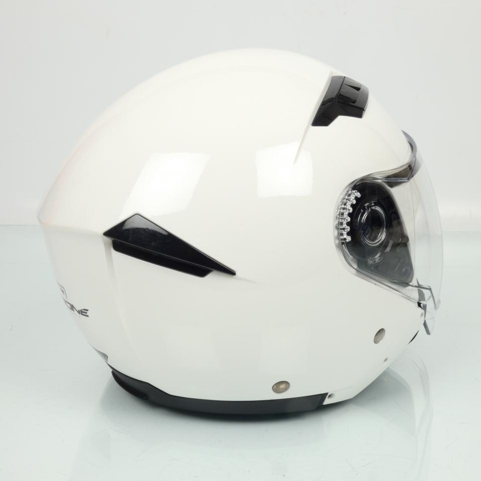 Casque jet Osone S760 blanc brillant Taille S 55-56cm pour moto scooter Neuf