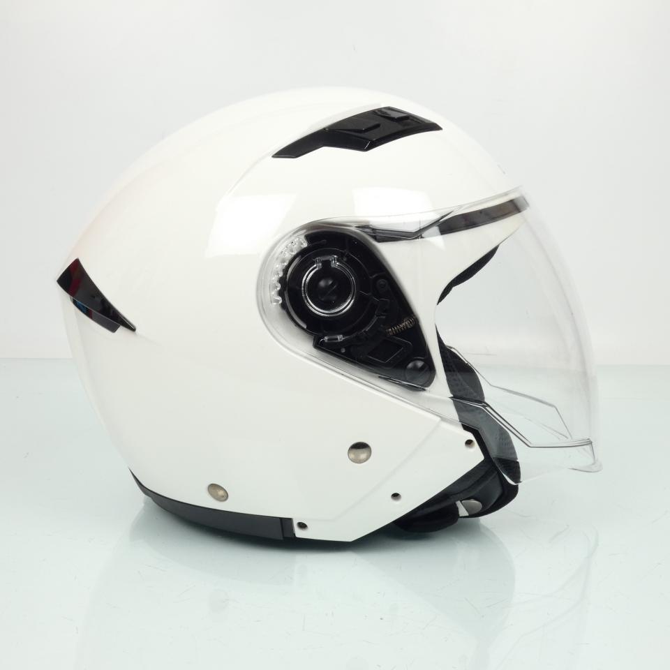 Casque jet Osone S760 blanc brillant Taille S 55-56cm pour moto scooter Neuf