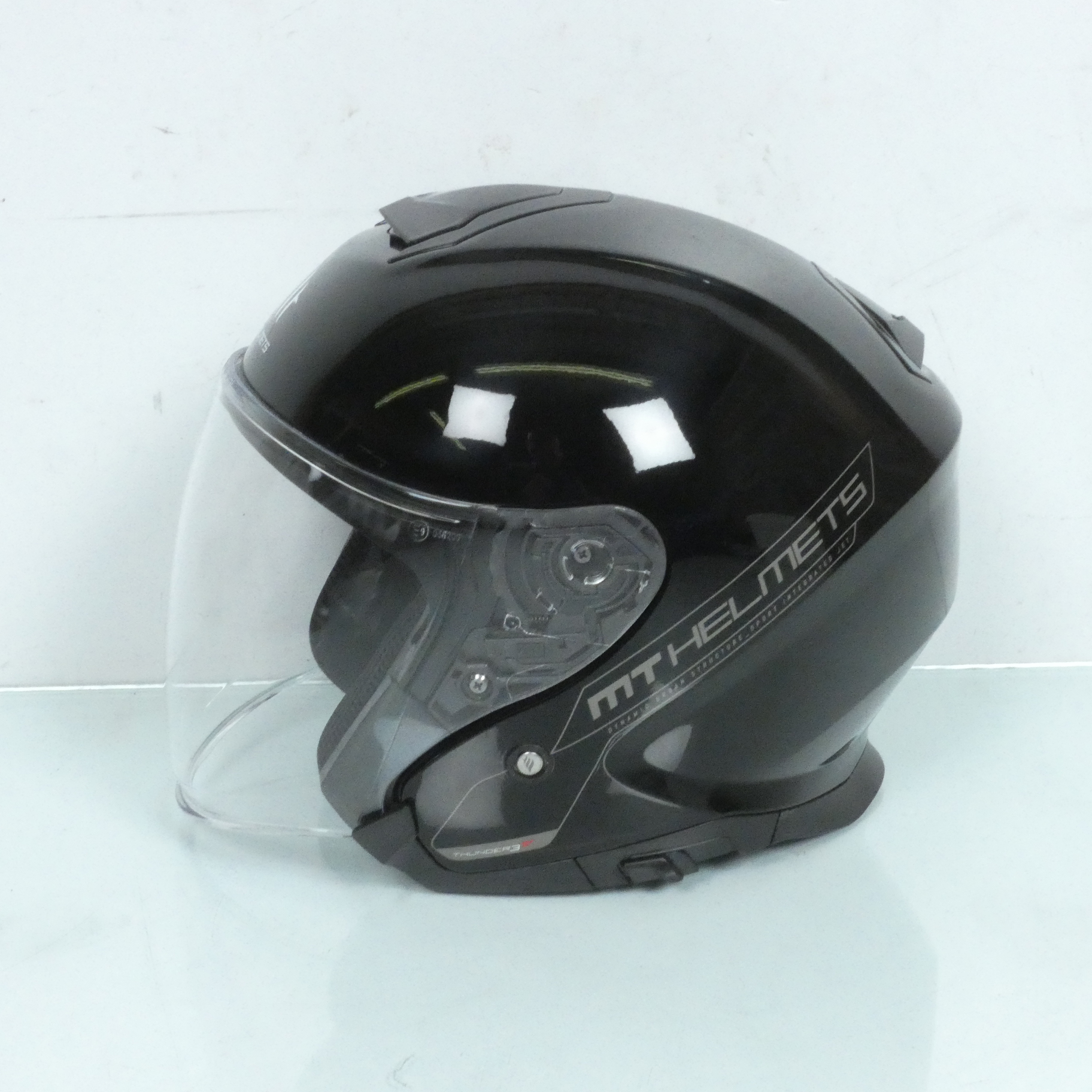 Casque jet pour homme femme MT Helmets Taille XXXL Thunder 3 SV noir 65 à 66cm