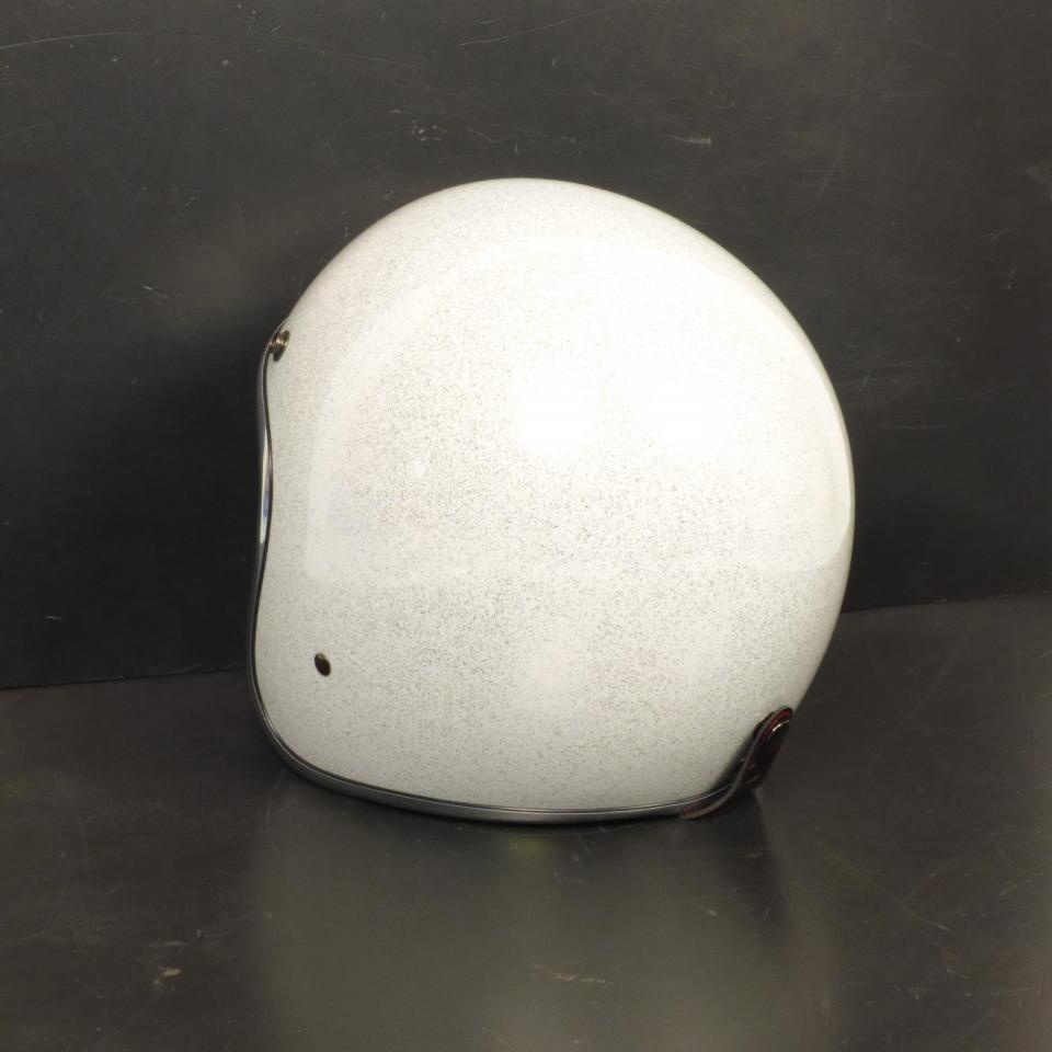 Casque jet blanc brillant taille XL style vintage Noend TRIBUTE GLITTER mobylette