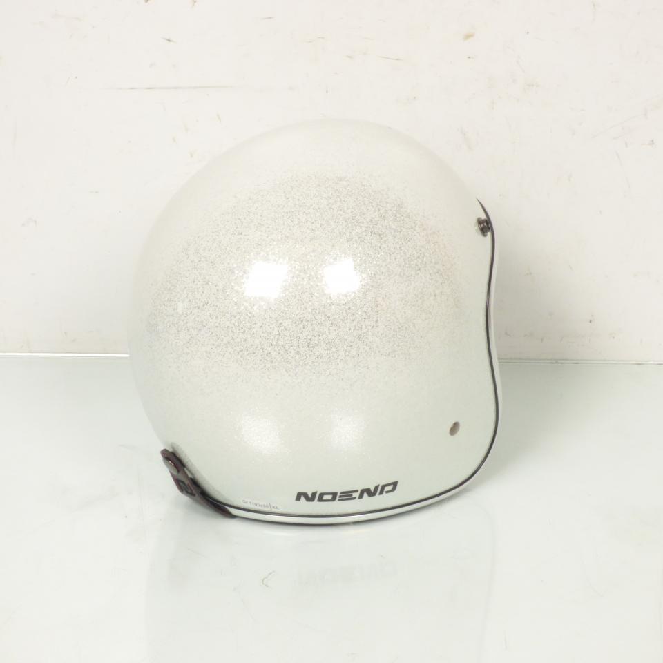 Casque jet blanc brillant taille XL style vintage Noend TRIBUTE GLITTER mobylette