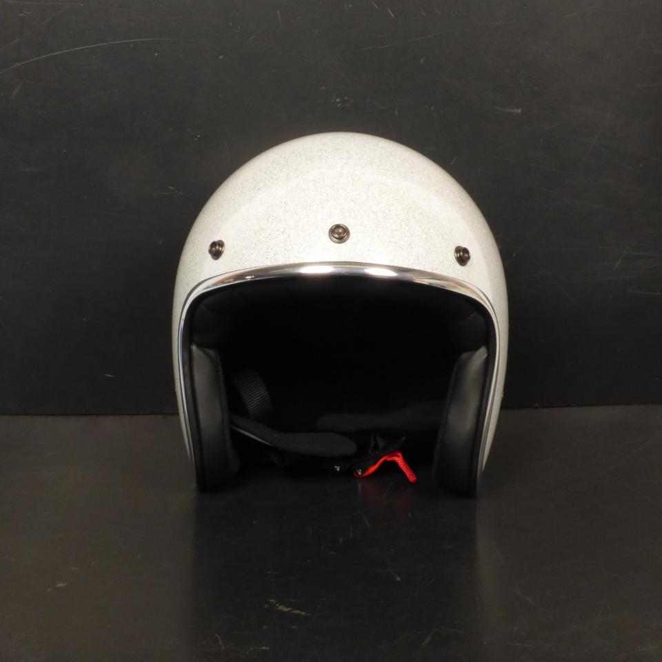 Casque jet blanc brillant taille XL style vintage Noend TRIBUTE GLITTER mobylette