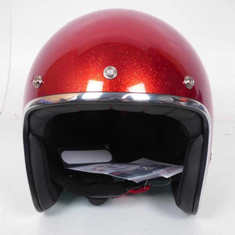Casque jet Torx Wyatt Red Glitter Taille XS 53-54cm deux roues scooter moto Neuf