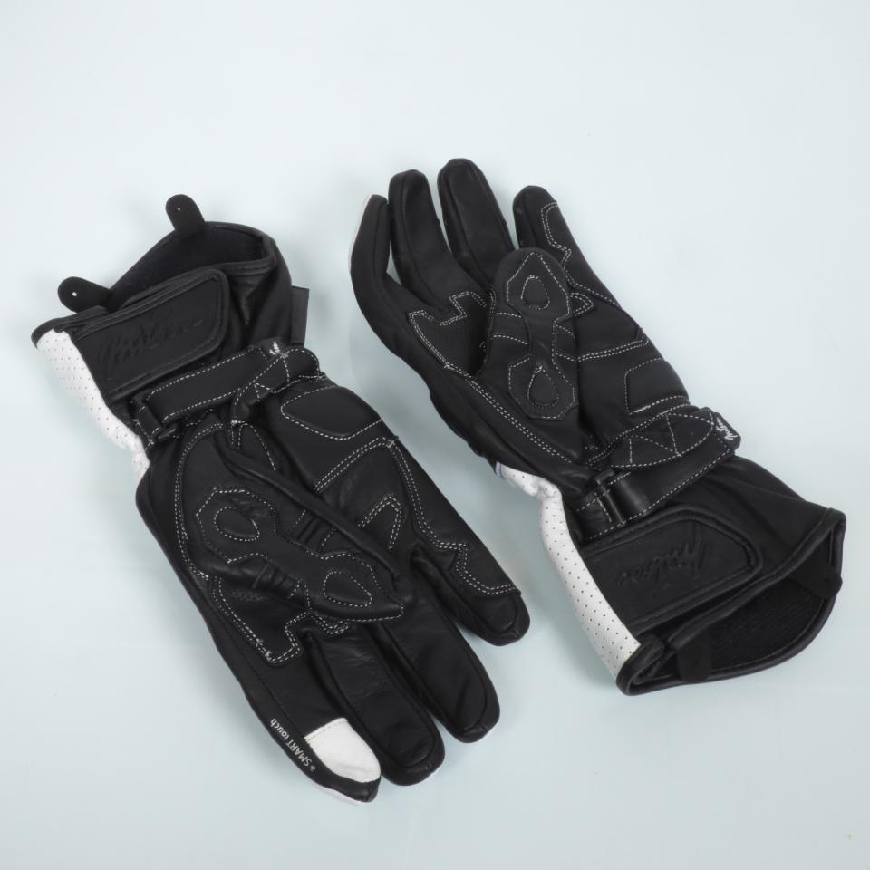 Gant moto route été Mitsou pour Deux Roues Mitsou Taille M Circuit / Racing noir et blanc Neuf