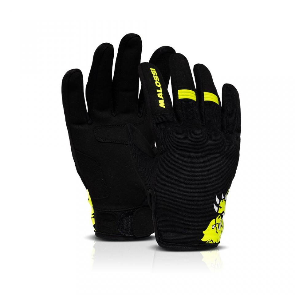 Gant moto route été Malossi M-Gloves Jaune pour homme / femme Taille XS Neuf